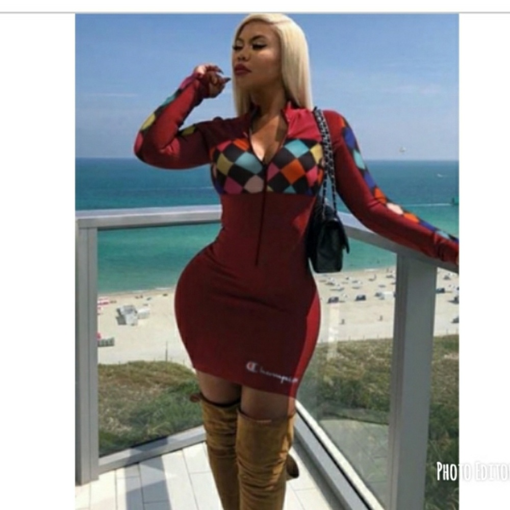 Sexy long sleeve fitted dress